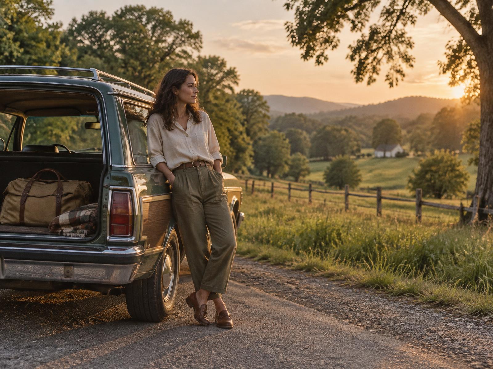 Sunset over the Georgia countryside